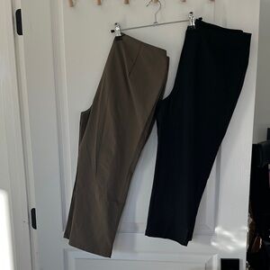 Stylish Black and Brown Women's Capri Pants